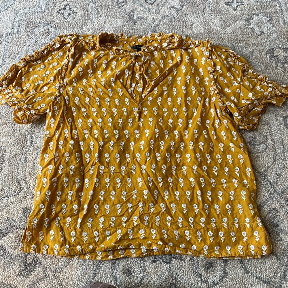 J.crew floral blouse